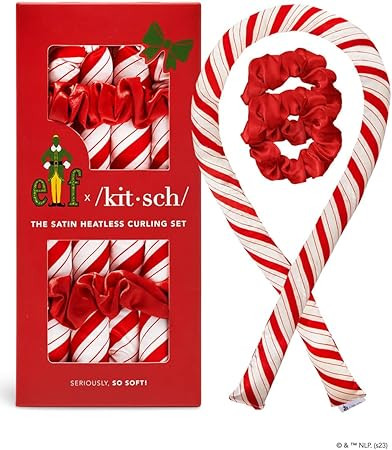 Elf x Kitsch Satin Overnight Curling Set - Heatless Hair Rollers for Soft Curls, Curling Rod Head... | Amazon (CA)
