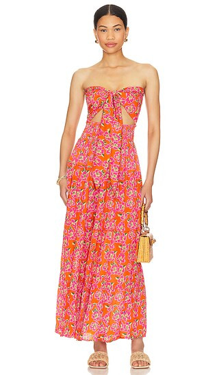 Moana Maxi Dress in Poipu Rust Pink Strapless Dress Pink Beach Dress Pink Vacation Dress Pink | Revolve Clothing (Global)