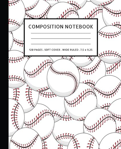 Baseball Composition Notebook: Nifty Wide Ruled Paper Notebook Journal | Cute Baseball Wide Blank... | Amazon (US)