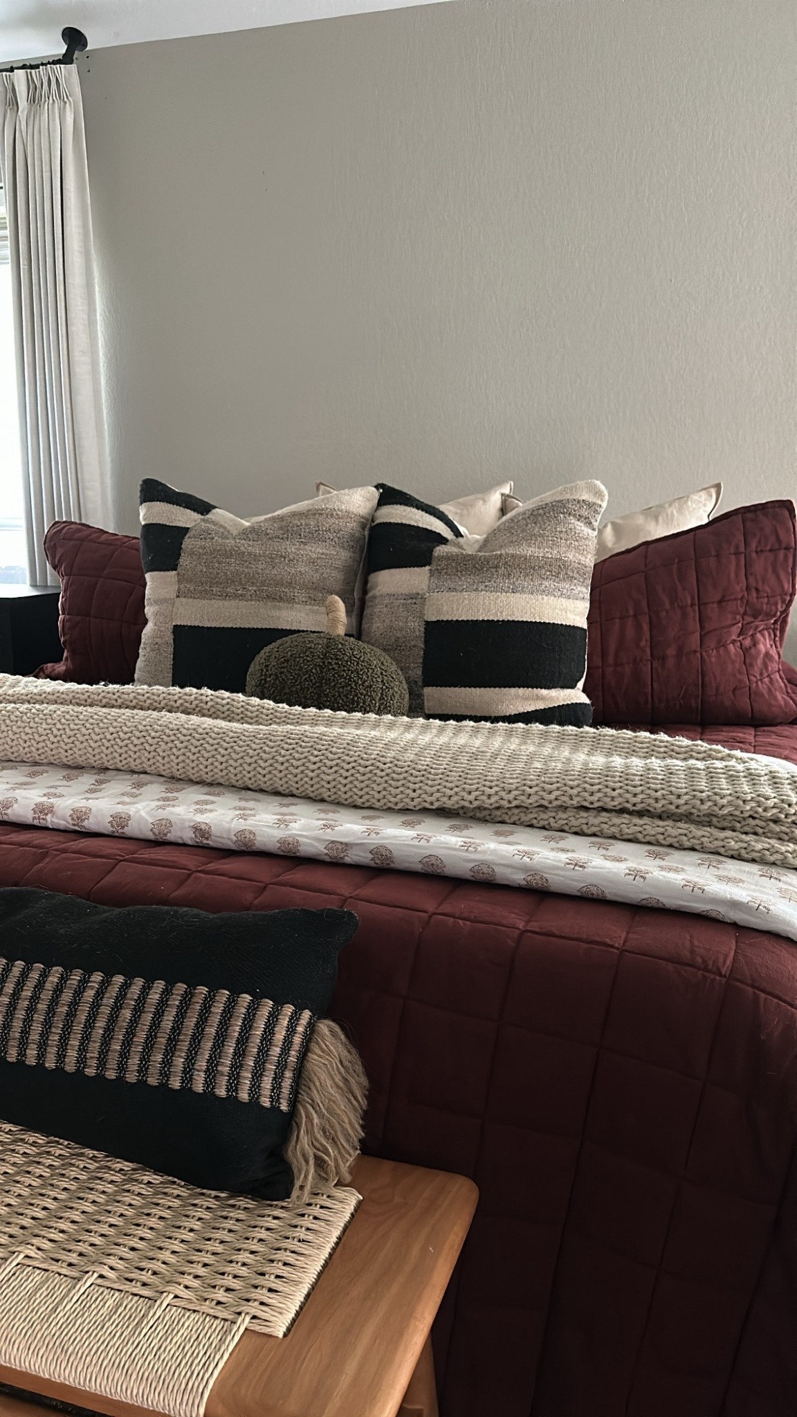 The matching pillow shams came in, and it looks so much better! 😊😊🖤🫶🏼 Fall Bedding Complete! 🙌🏼

#LTKHome #LTKStyleTip #LTKSeasonal