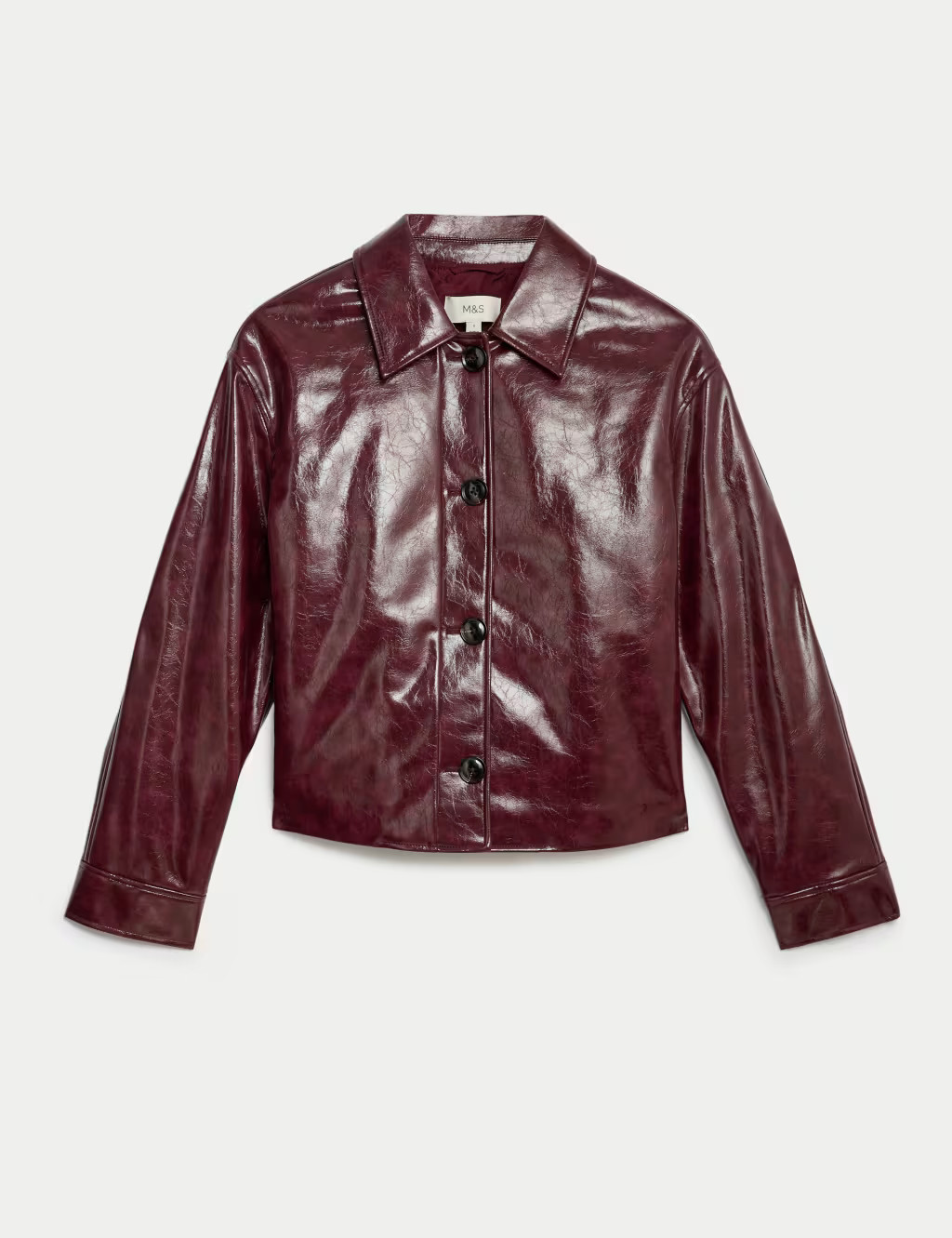Faux Leather High Shine Jacket | Marks & Spencer (UK)