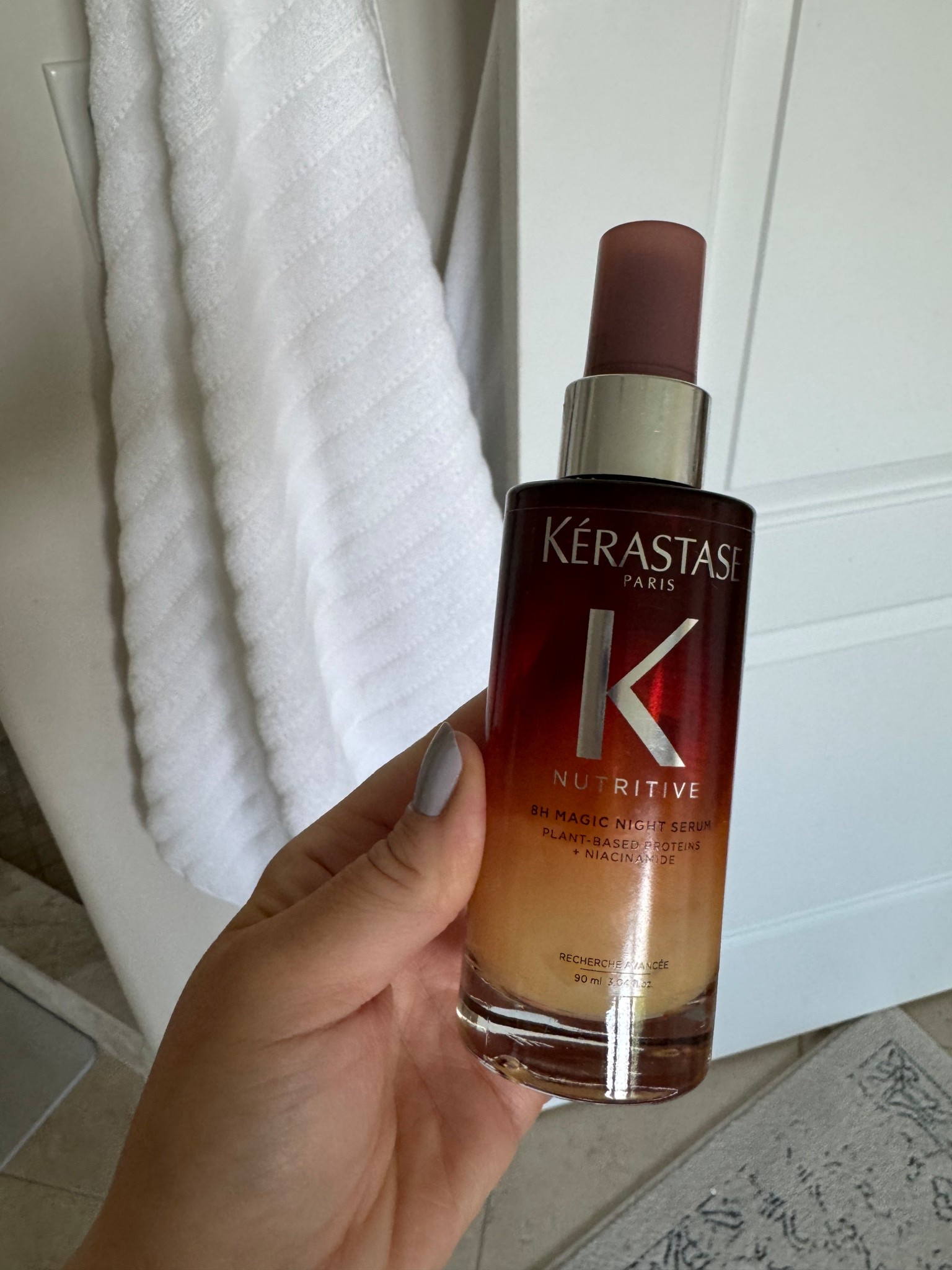 My overnight hair serum! It helps restore damage and nourishes hair while sleeping. A little amount goes a long way. 

@amazon #amazonbeauty #beauty #hair #kerastase #hairserum #amazon 

#LTKBeauty #LTKSummerEdit #LTKFindsUnder100