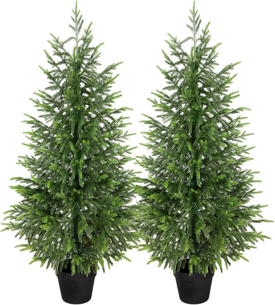 4ft Artificial Norfolk Pine Christmas Tree for Outdoor, 48in Real Touch Faux Norfolk Pine Christm... | Amazon (US)