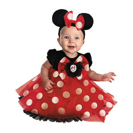 Baby Girls Deluxe Minnie Mouse Costume Set, 12-18 Months, Red | JCPenney