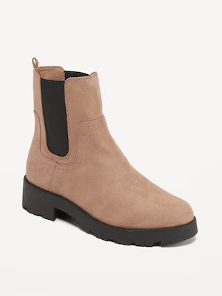 Faux-Suede Chelsea Boots for Women | Old Navy (US)