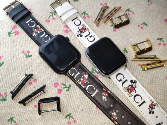 Handmade Apple Watch Band Leather Apple watch series 6 5 4 3 2 1 38/40mm 42/44mm GUCCI | Etsy (US)