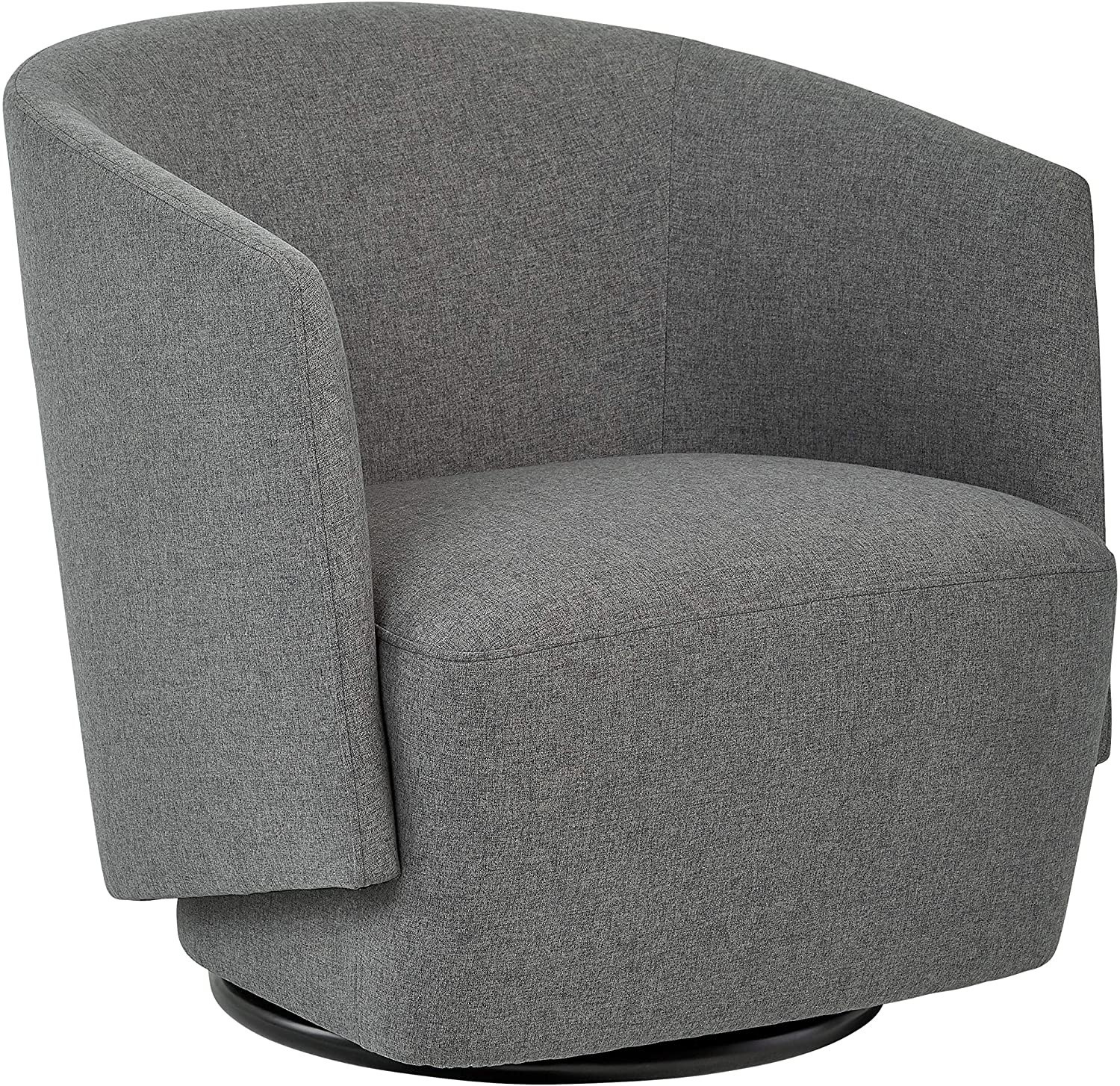 Amazon Brand – Rivet Coen Modern Upholstered Accent Swivel Chair, 30"W, Polyester, Charcoal | Amazon (US)
