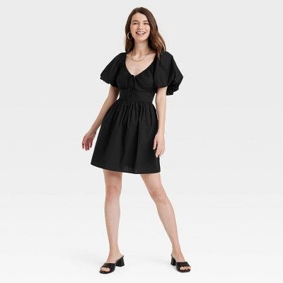 Women's Puff Short Sleeve Dress - A New Day™ | Target