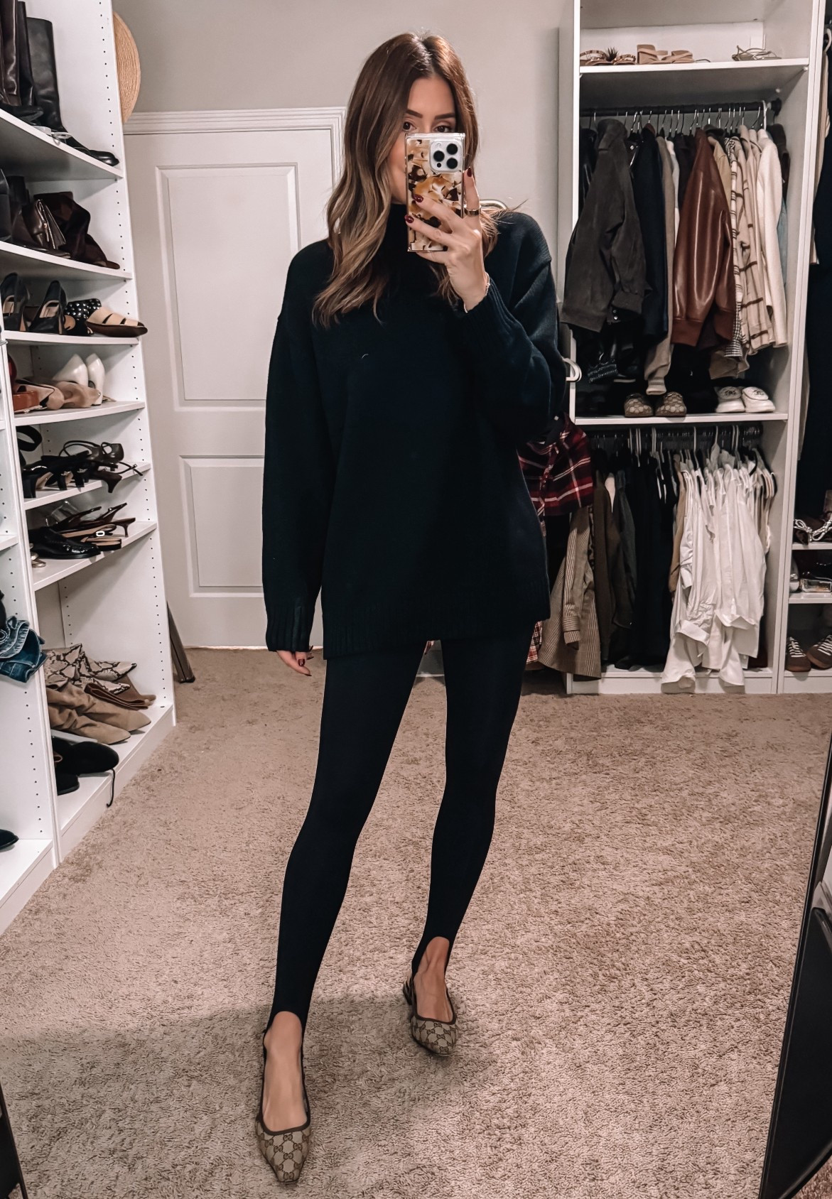 Medium tall in sweater
Small in leggings 

#LTKFindsUnder100