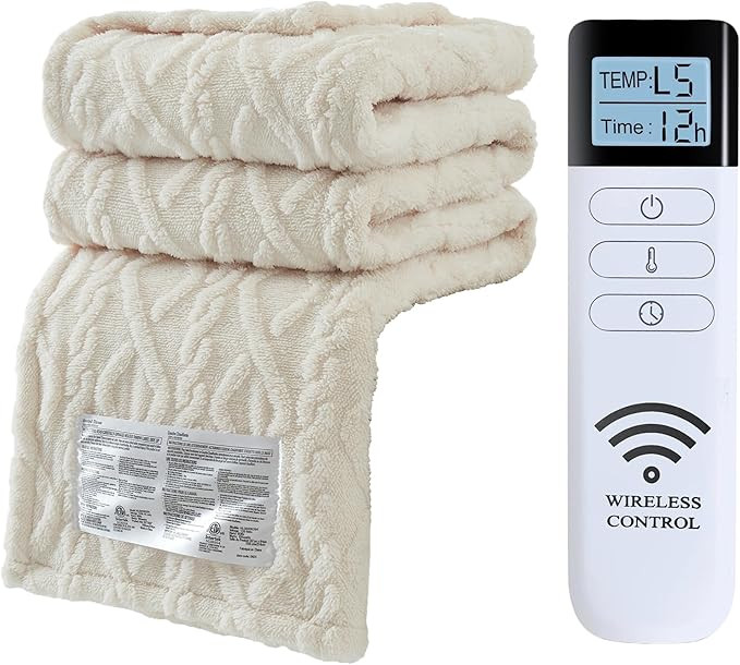 Heated Blanket Electric Blanket - Heating Blanket with Wireless Remote Controller, 5 Heat Level S... | Amazon (US)