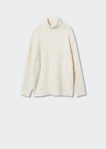 Fleece turtleneck sweater | MANGO (US)
