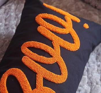 DECOPOW Embroidered Halloween Decor Pillow Cover, Decorative Canvas Pillow Cover for Halloween St... | Amazon (US)