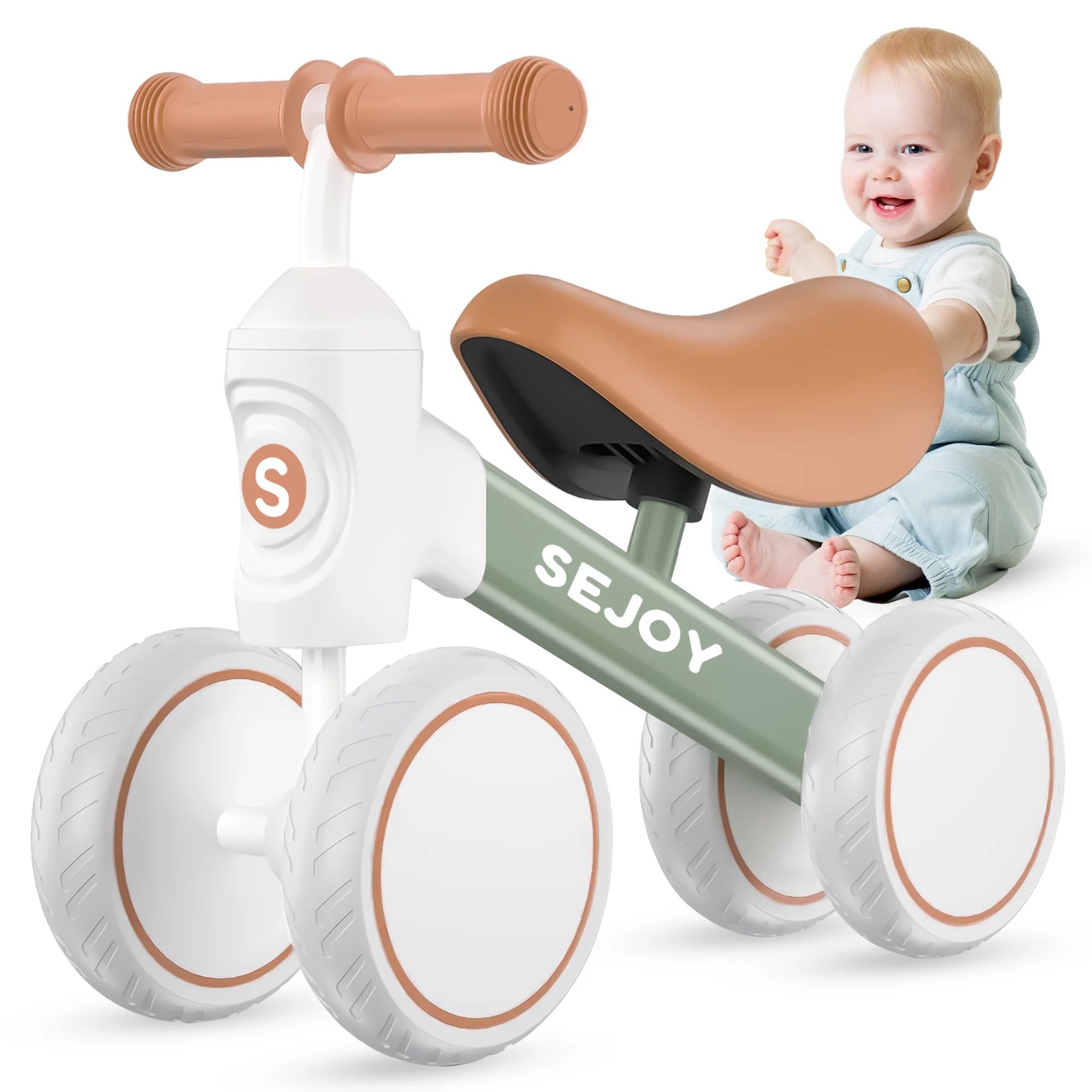 Sejoy Baby Balance Bike, 10-36 Month Kids Toddler Walker, 4 Wheels Riding Toys for Boys and Girls... | Walmart (US)
