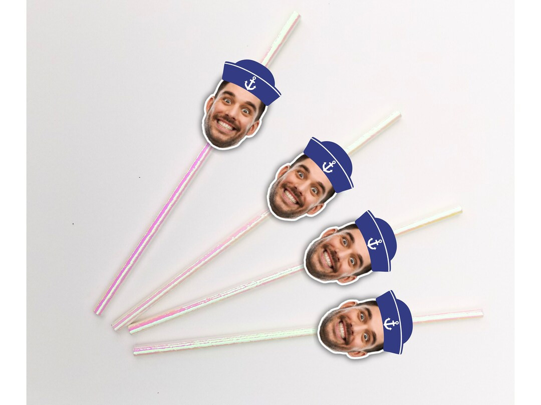Groom Head Bachelorette Party Straws Personalized - Etsy | Etsy (US)