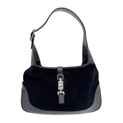 GUCCI Jackie Black Suede Shoulder Bag | eBay US