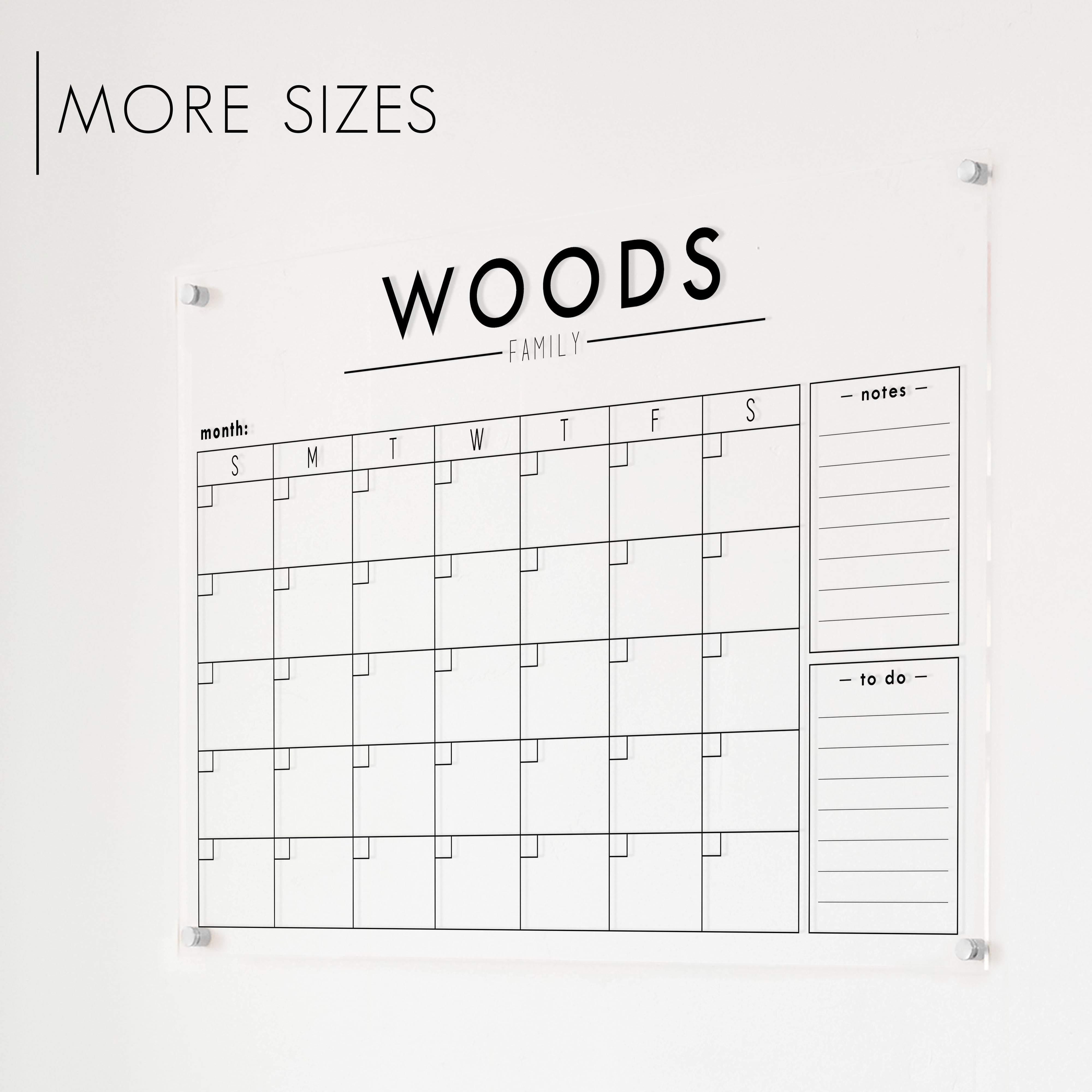 Monthly Horizontal + 2 custom sections | Craig Style | Circle and Square Decor 