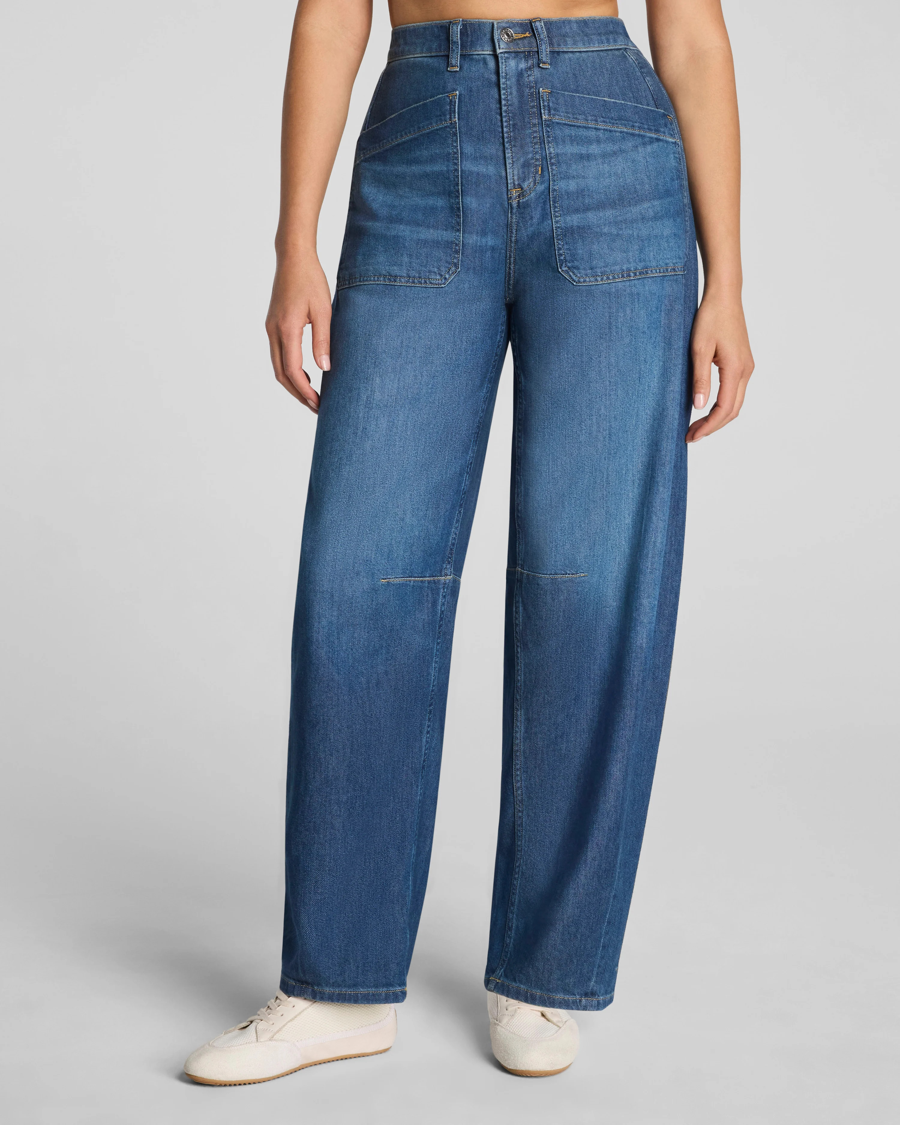 SPANXsupersmooth™ Authentic 360 LightweightUtility Barrel Leg Jeans | Spanx