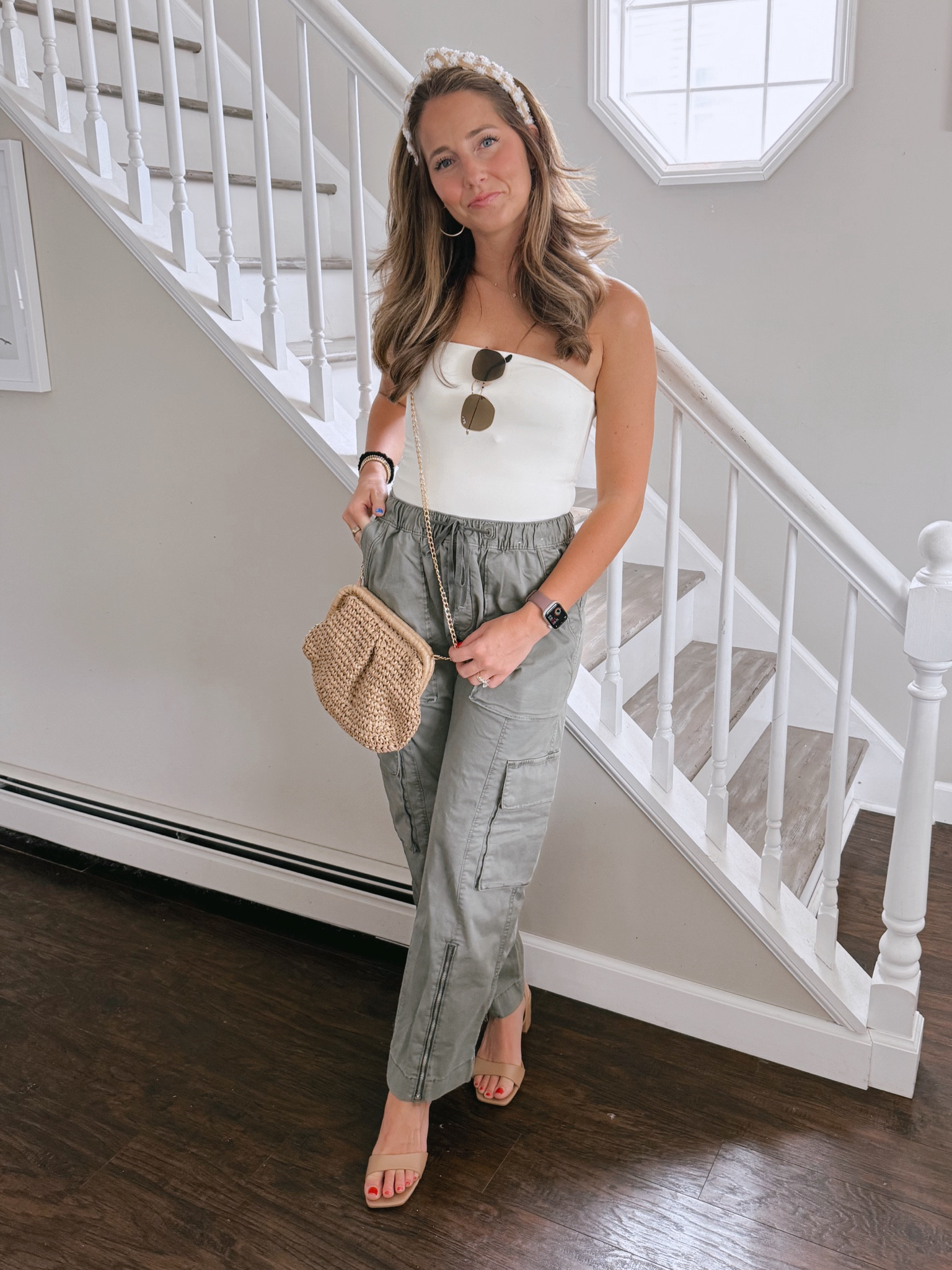 Easy summer outfit idea! 
Size small in bodysuit 
Size small in pants
True size in shoes 

Pants are on sale!

#LTKFindsUnder100 #LTKSaleAlert #LTKFindsUnder50