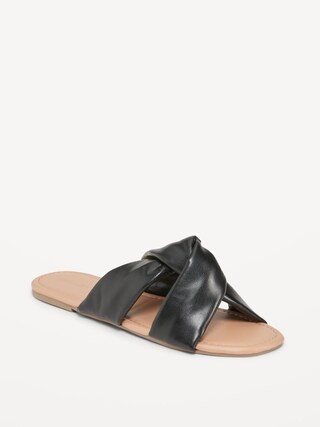 Faux-Leather Soft Twist Sandals for Women | Old Navy (US)