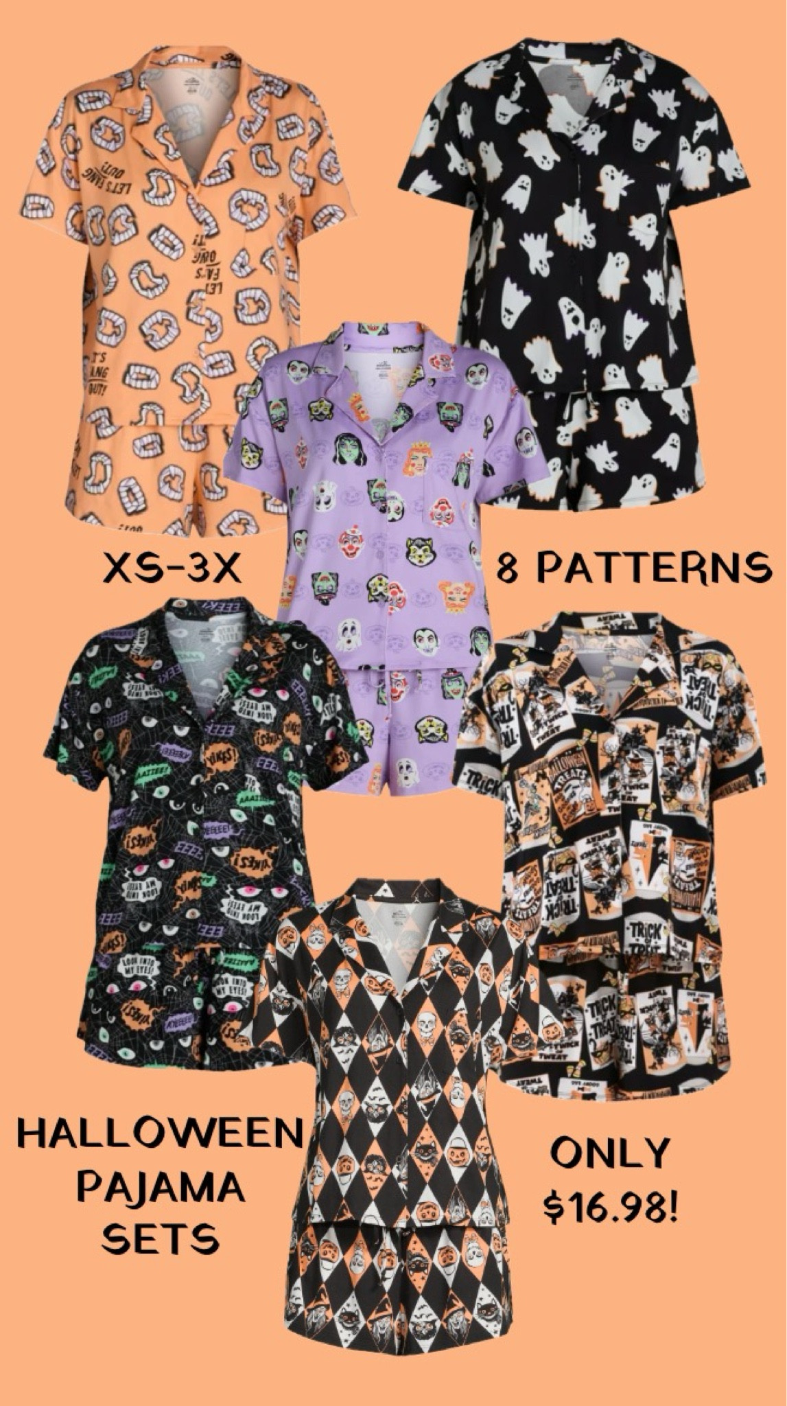 These Halloween Pajama sets are trending right now, and for good reason! They’re SO SOFT, come in 8 cute patterns, sizes XS-3X and only $16.98. So cute for watching Halloween movies, pumpkin carving, or even for a Halloween Party!
……………………
Halloween Pajamas under $20 walmart halloween pajamas halloween party outfit pumpkin party pumpkin carving party vampire pajamas pumpkin pajamas walmart new arrivals halloween movie outfit ghost pajamas ghost shirt teacher outfits fun pajamas pajama set under $20 halloween boxers halloween halloween nightgown family Halloween Pajamas plus size pajamas plus size Halloween Pajamas 

#LTKFindsUnder50 #LTKFamily #LTKPlusSize