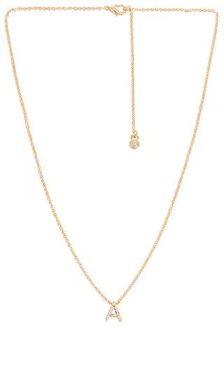 Nora 14k Gold Plated Initial Necklace in Gold | Revolve Clothing (Global)