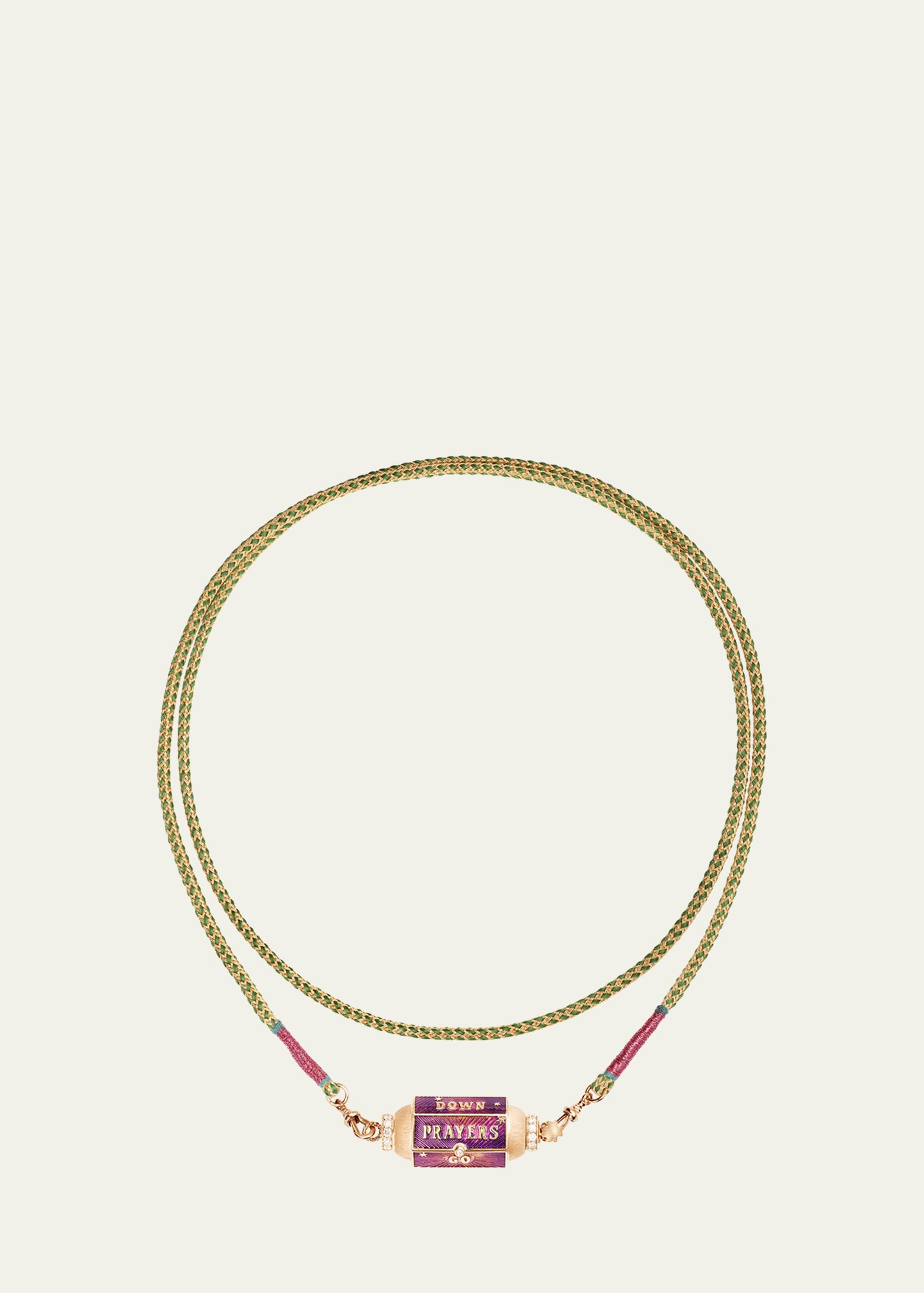 Marie Lichtenberg 18k Rose Gold Prayer Box Locket Cord Necklace | Bergdorf Goodman