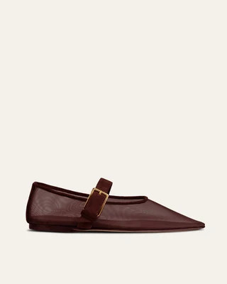 Dear Frances Topo Flat with Strap, Bordeaux Mesh - Topo Flat with Strap, Bordeaux Mesh | Shop.app