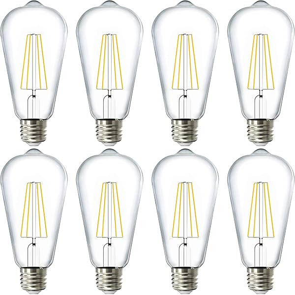 Tenergy Dimmable Edison Bulbs 5W LED Filament Bulbs (40 Watt Equivalent), Soft White (2700K), ST64 B | Amazon (US)