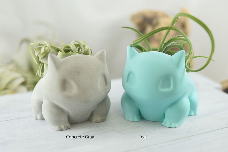 Medium Bulbasaur Concrete Succulent Planter | Pokemon | Office Decor | Home Decor | Modern Planter | Etsy (US)