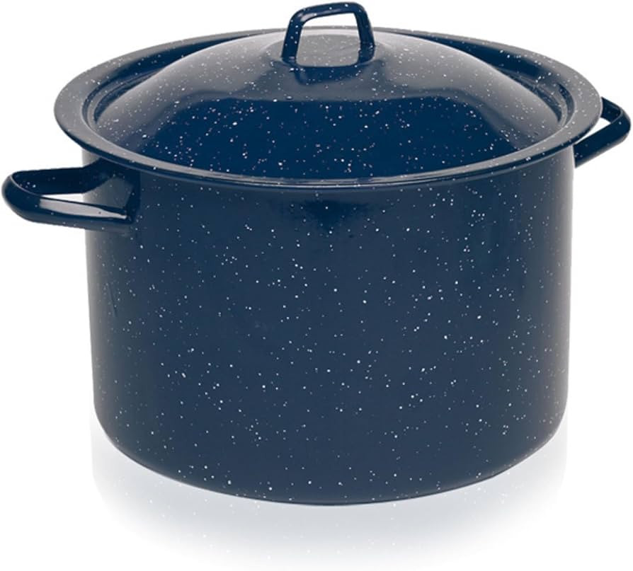 IMUSA C20666-1063310W 6-Quart Blue Speckled Enamel Stock Pot with Lid | Amazon (US)