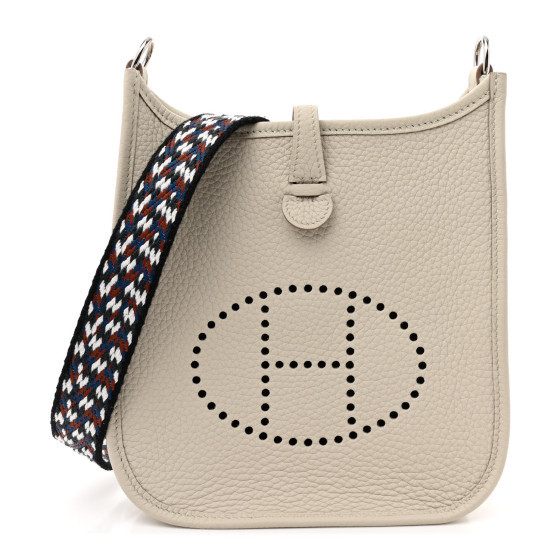 Taurillon Clemence Zigzag Evelyne TPM Beton Black White Deep Bleu | FASHIONPHILE (US)