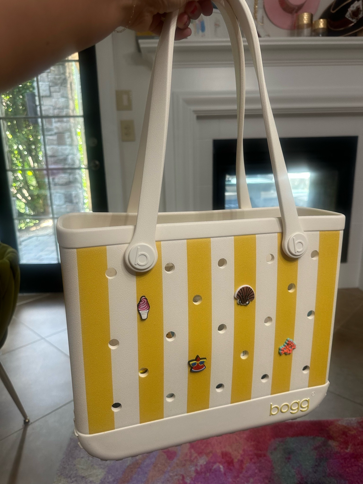 Yellow and cream stripe Bogg bag!

#LTKdayinmylife #LTKmomlife #LTKootd