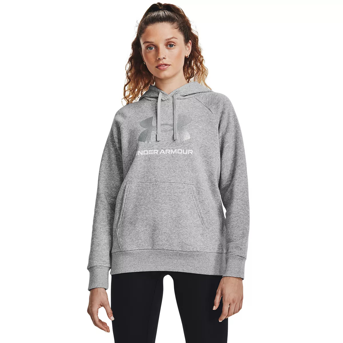 Women's Under Armour Rival Fleece Big Glitter Logo Hoodie | Kohl's