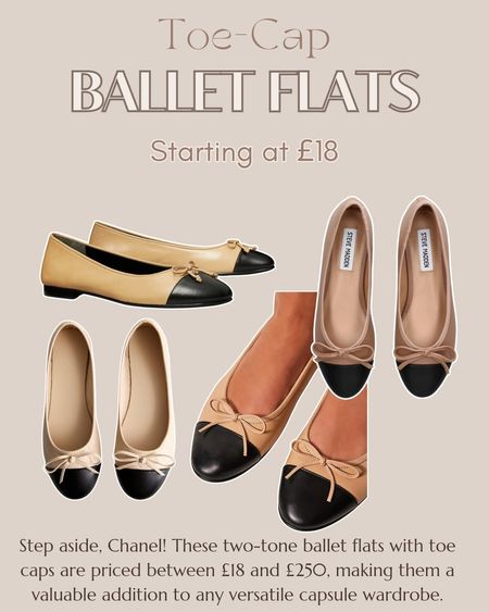 Toe cap ballet flats - affordable Chanel ballet flats pump dupes - shopping edit 

#LTKshoecrush #LTKworkwear #LTKfindsunder100
