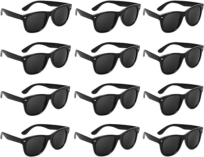 Super Z Outlet Plastic Black Vintage Retro Style Sunglasses Shades Eyewear for Party Prop Favors,... | Amazon (US)