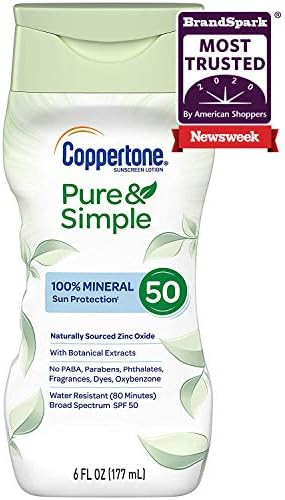 Coppertone Pure & Simple - Pure & Simple SPF 50 Lotion 6 Oz (CT57974) | Amazon (US)