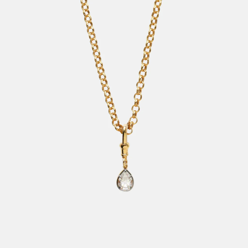 Louise Thompson Moissanite Dog Clip Pendant with Rolo Chain | Carrie Elizabeth