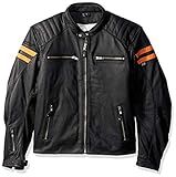 Joe Rocket 1326-2505 Classic 92' Men's Leather Jacket (Black/Orange, X-Large) | Amazon (US)