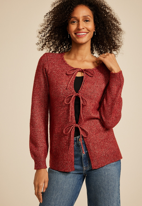 Bow Tie Front Cardigan | Maurices