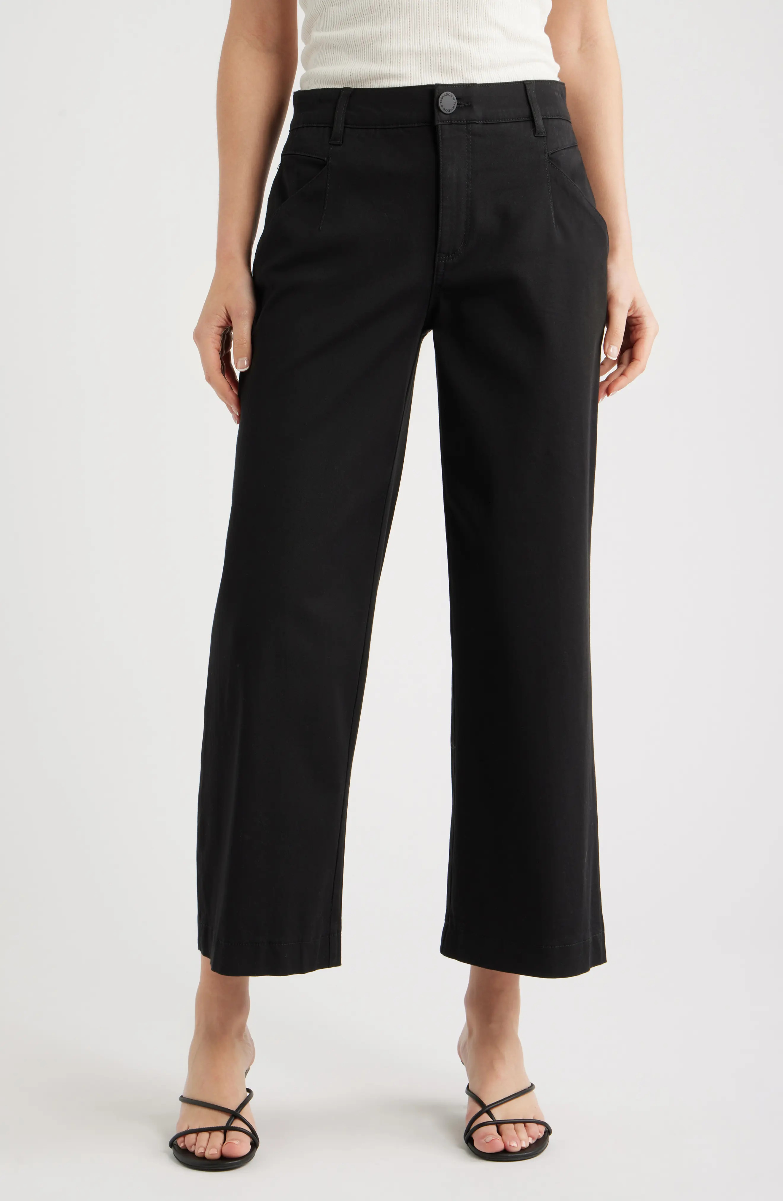 Wyatt Skyrise Crop Wide Leg Twill Pants (Women) | Nordstrom | Nordstrom