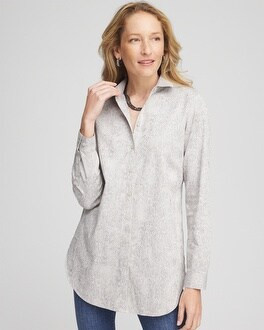 No Iron™ Python Print Jacquard Tunic | Chico's