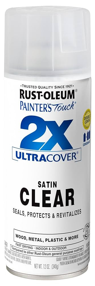 Rust-Oleum 346952 Painter's Touch 2X Ultra Cover Spray Paint, 12 oz, Satin Clear | Amazon (US)