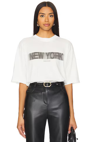 ANINE BING Cason Blur Tee in Ivory from Revolve.com | Revolve Clothing (Global)