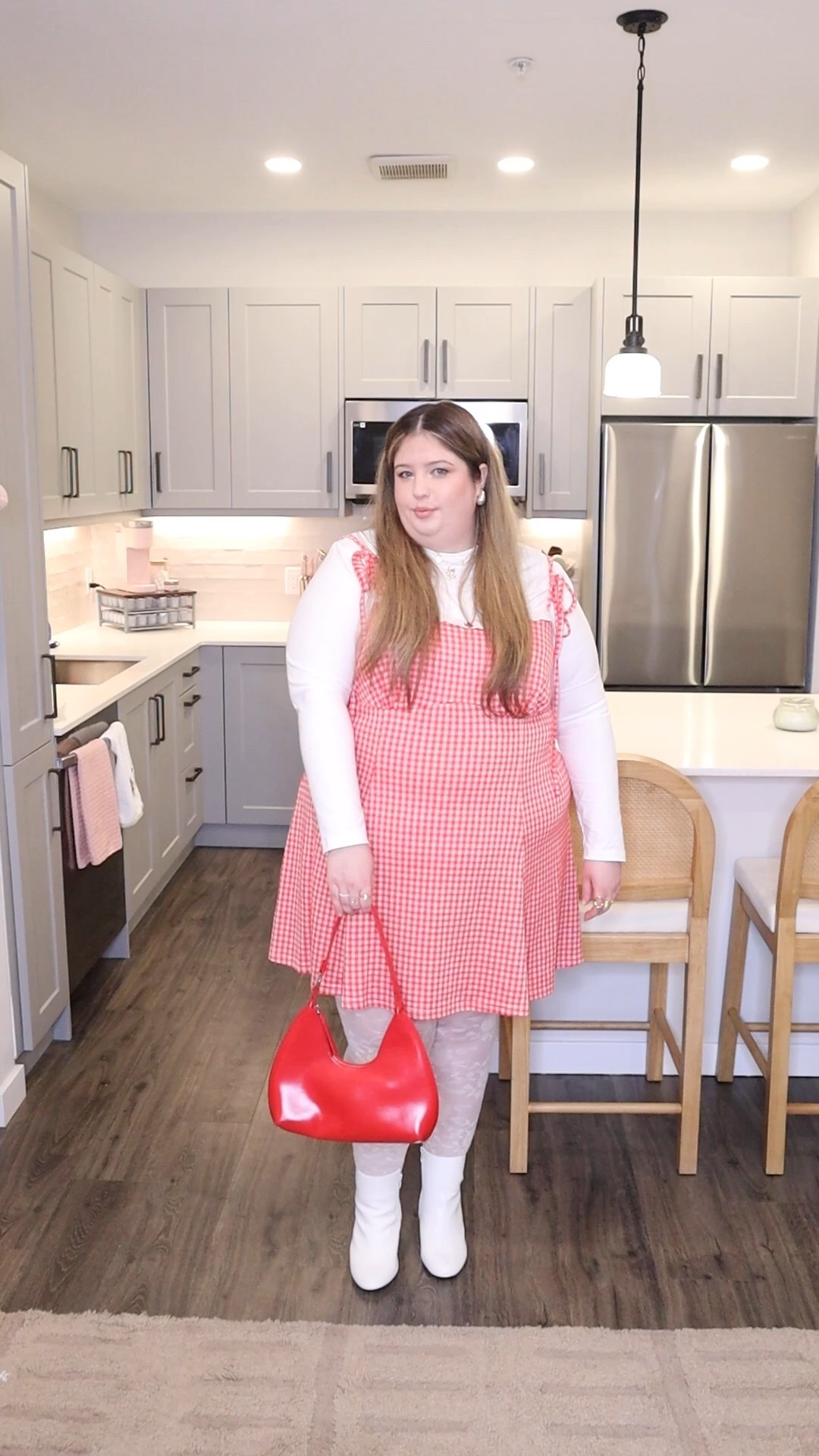 plus size winter into spring outfit inspo 🍒 ❤️ it’s still cold in NY so trying to mix and match more spring / summer pieces while staying warm

#LTKStyleTip #LTKPlusSize #LTKSeasonal