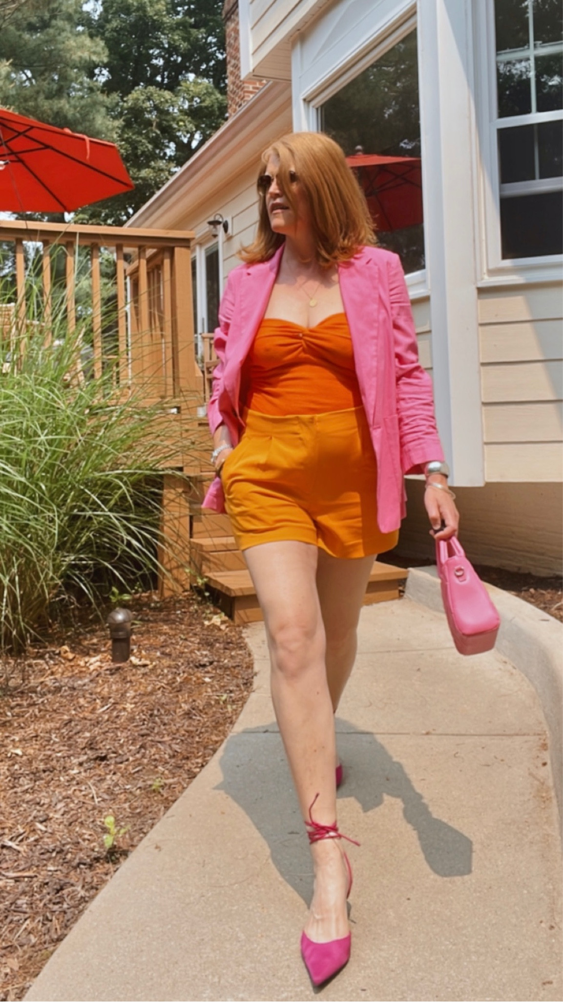 Who says women after 50 shouldn’t wear shorts?! 🙄

Styling two of my favorite shorts I’ll be wearing on repeat this summer. Which look is your fave? Western chic 🤎💙 or St. Tropez chic 🩷🧡 

#LTKunder100 #LTKunder50 #LTKstyletip