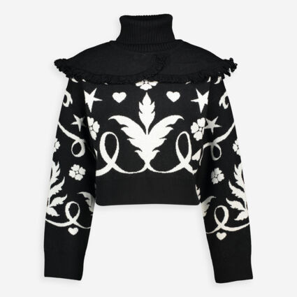 Black Merino Wool Belle Jumper | TK Maxx