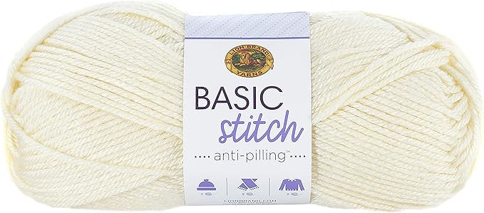 LION BRAND YARN COMPANY YARN BASIC STITCH AN ECRU | Amazon (US)