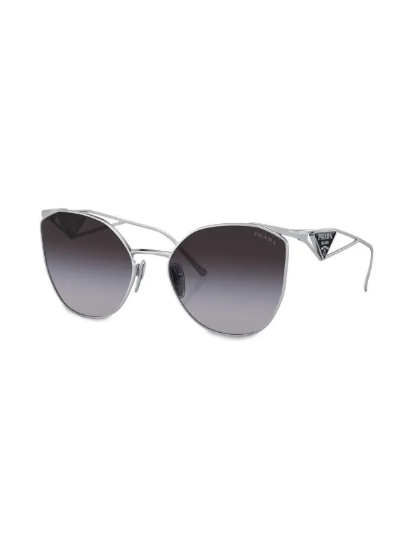 Prada Eyewear Logo cat-eye Frame Sunglasses - Farfetch | Farfetch Global