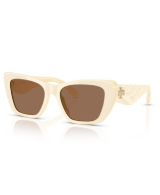 Tory Burch Women's Large Sunglasses, TY7216U - Ivory | Macy's