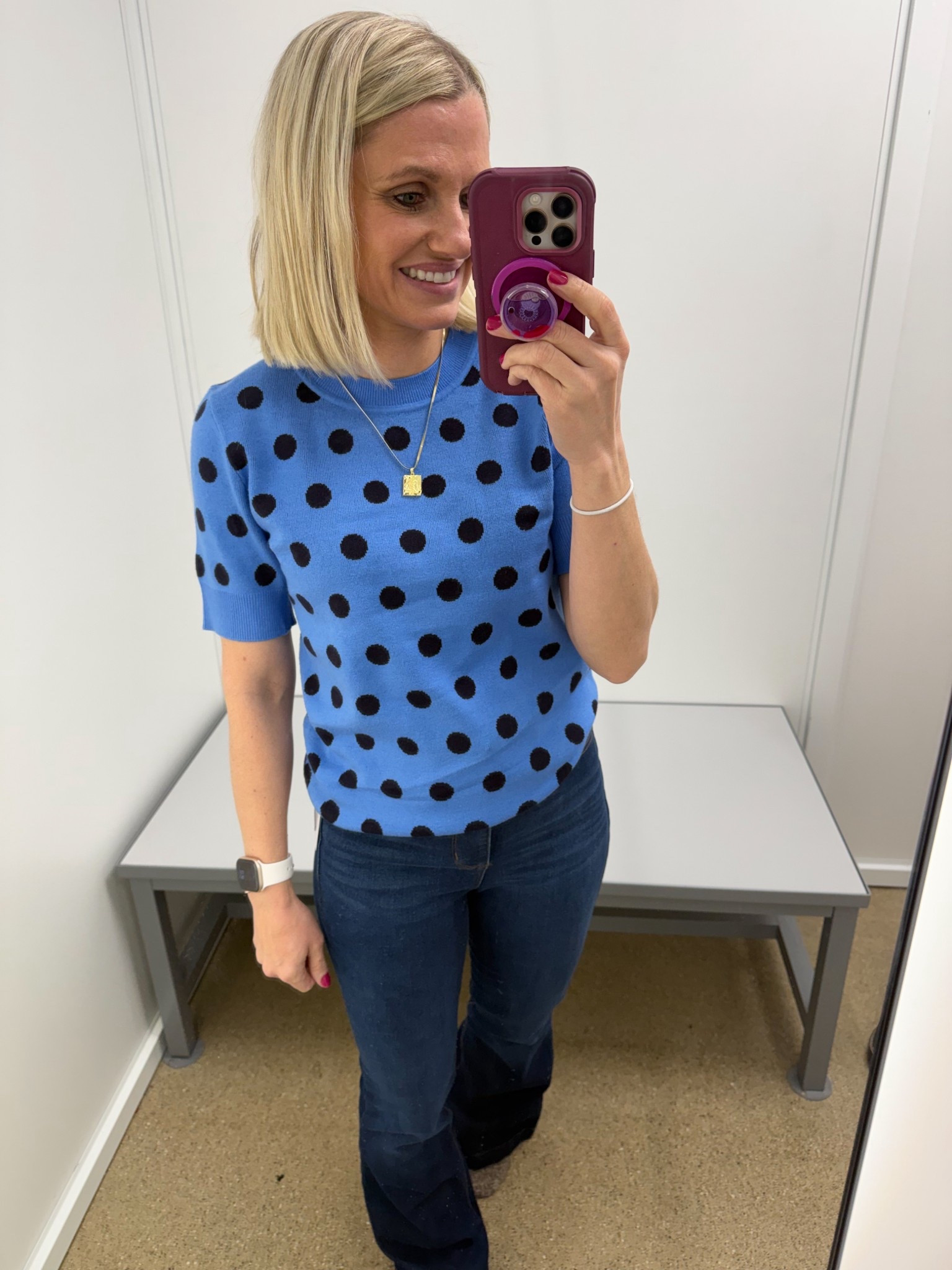 I love this polka dot short sleeve sweater from Free Assembly at Walmart! It’s such a cute top for spring! I’m wearing a small  

#LTKPetite #LTKSeasonal #LTKOver40